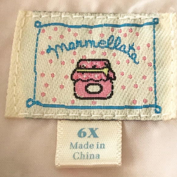 MARMELLATA GIRL'S PINK AND GOLD CHIFFON PARTY DRESS SIZE 6X - Picture 6 of 8